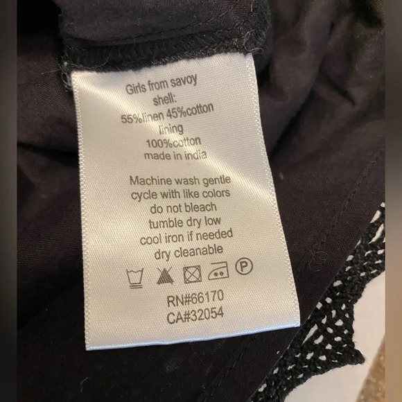 Anthropologie Girls From Savoy Linen Blend Black Dress - Picture 8 of 11